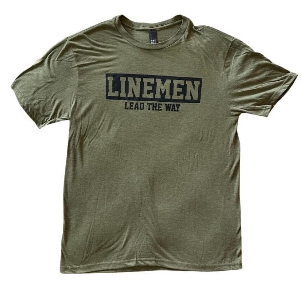 Linemen Lead The Way Shirt - Green